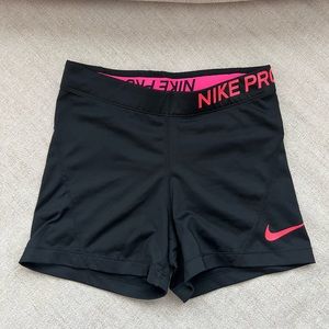 SOLD Nike Black & Pink Workout Shorts